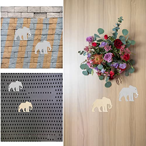 Elephant Wooden DIY Crafts Cutouts Wooden Blank Elephant Wood Wall Art Unfinished Ornaments for Christmas Wedding Birthday Party Decoration 20Pcs. Zontween