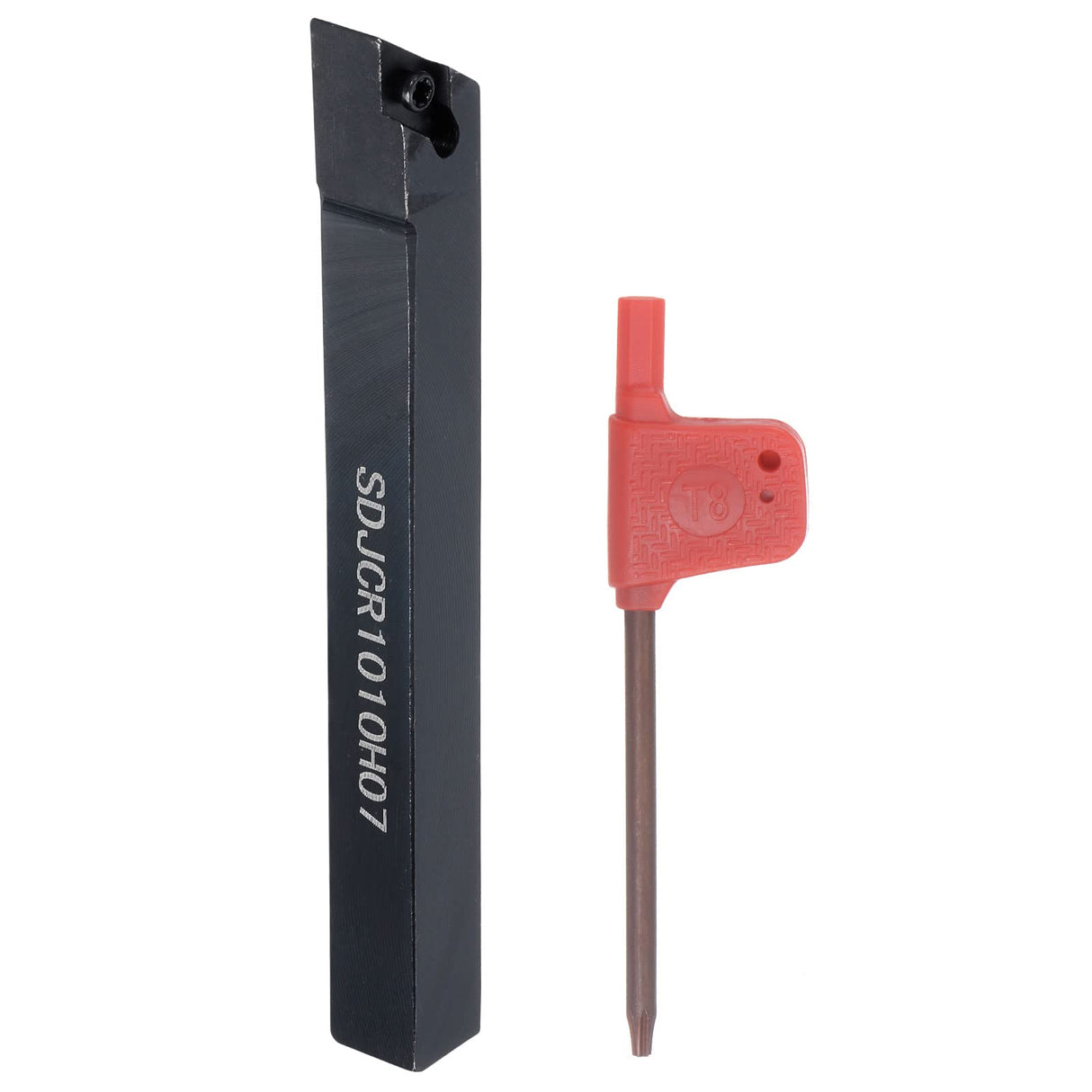 uxcell Indexable CNC Lathe Turning Tool Holder, 93° SDJCR1010H07 3/8" Shank 40CrMo-42CrMo Steel Carbide Turning Tool Holder for Turning Grooving uxcell