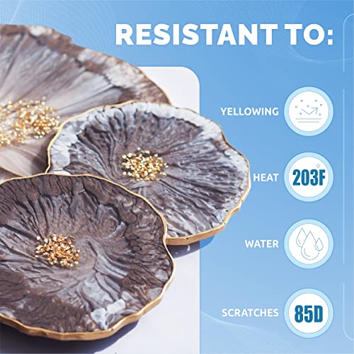 Craft Resin 2 Gallon Epoxy Resin Kit - Crystal Clear Epoxy Resin Kit & Hardener for DIY Art, Mold Casting, Jewelry Making, Coasters, Table Top, Craft Resin