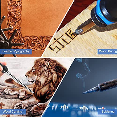 Wood Burning Tips, 23Pcs Craft Wood Burning Pen Tips, Soldering Brass Pen Tips Stencil Soldering Pyrography Working Carving Yosoo Health Gear