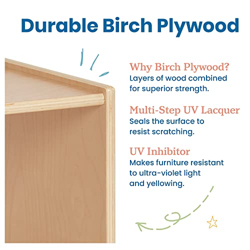 ECR4Kids Single-Sided Book Display, Classroom Bookshelf, Natural ECR4Kids