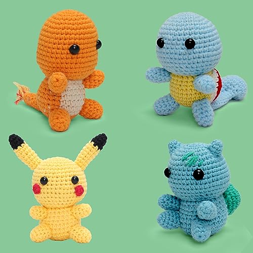 COZYMATE Crochet Kit for Beginners, Complete 4PCS Cute Animals Crochet Kits for Adults with Step-by-Step Instructions and Video Tutorials - Best COZYMATE