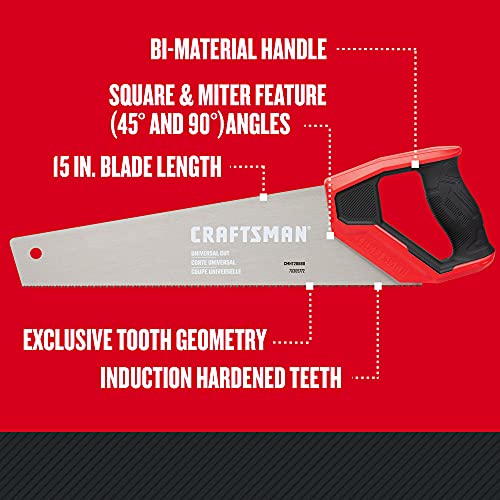 CRAFTSMAN Hand Saw, 15-Inch (CMHT20880) Craftsman