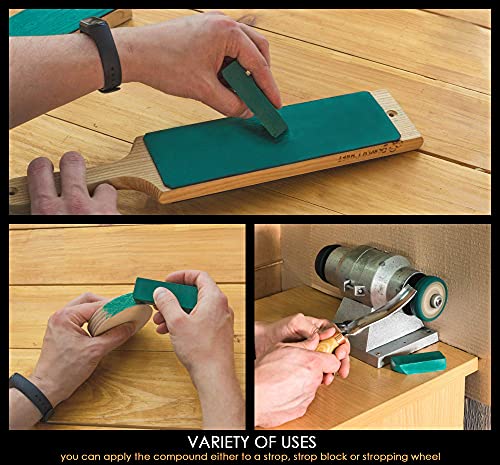 BeaverCraft P02 Polishing Compound Fine Green-Gray Buffing Compound 2 OZ Leather Strop Sharpening Polishing Compounds BeaverCraft