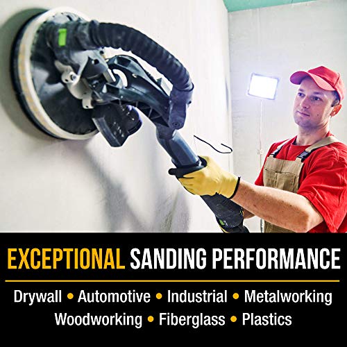 Dura-Gold Premium 9" Drywall Sanding Discs - 240 Grit (Box of 10) - 10 Hole Pattern Sandpaper Discs with Hook & Loop Backing, Fast Cutting Aluminum Dura-Gold