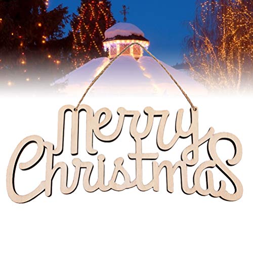 SUPVOX Merry Christmas Wooden Cutout Letter Plaque Hanging Signs Home Decoration SUPVOX
