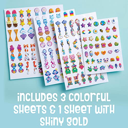 Craft-tastic Puffy - Stick-on Earrings Craft and Jewelry Kit - Easy-to-Make Earring Jewelry - for Ages 4+ with Help Craft-tastic