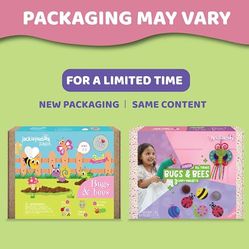 jackinthebox Junior. - Bugs and Bees Themed Art and Craft kit | 3-in-1 Craft Kit | Best Gift for Girls and Boys Ages 3 4 5 Years jackinthebox
