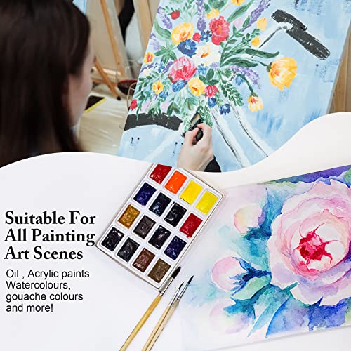 Bougimal 32 Pieces Paint Brush Set, Artist Series, Nylon Bristles with Round, Filbert, Flat, Fan, Angle, Fine Detail Brush, Suitable for Artists and Bougimal