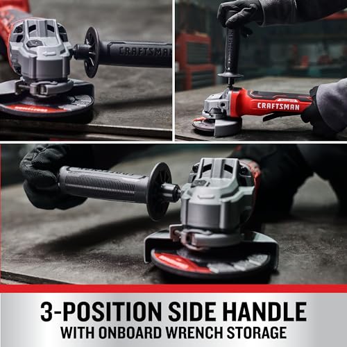 CRAFTSMAN V20 Cordless Angle Grinder, 4-1/2 inch, Bare Tool Only (CMCG451B) Craftsman