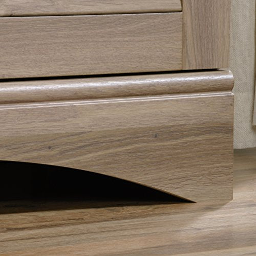 Sauder Harbor View Storage Pantry Cabinet, L: 35.43" x W: 16.73" x H: 61.02", Salt Oak finish Sauder