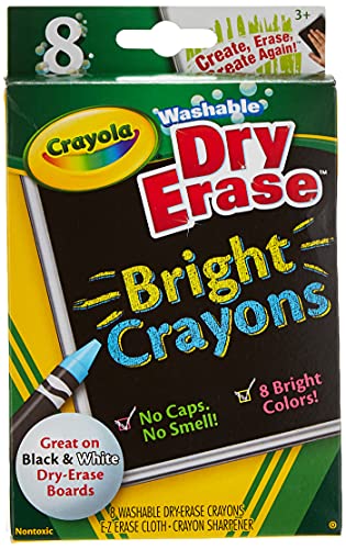 Crayola Dry-Erase Bright Crayons, 8 count Crayola