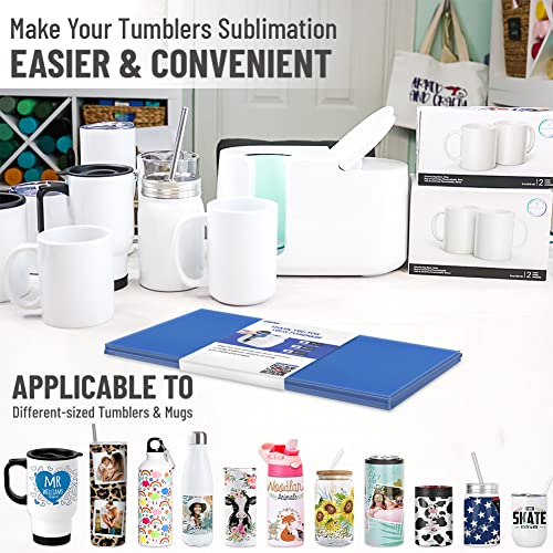 CUPITUP 3 Pcs Silicone Wraps for Sublimation Tumblers Blank Compatible with Cricut Mug Press and Tumbler Press, Heat Press Accessories for Mug Cup CUPITUP