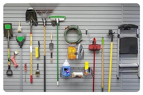 HandiWall Basic Accessory Kit with Locking Brackets for Garage Slatwall Panel Organization HandiWall