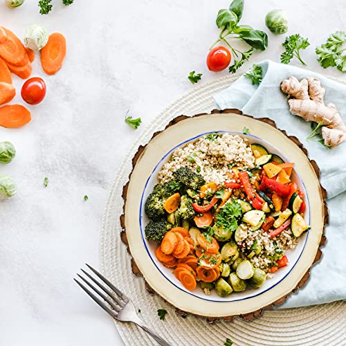 FSWCCK 4 Pack 8-9 Inches Natural Round Wood Slices Unfinished Craft Wood Kit Circles Large Wood Slices for DIY Crafts, Weddings Centerpieces Decor, FSWCCK