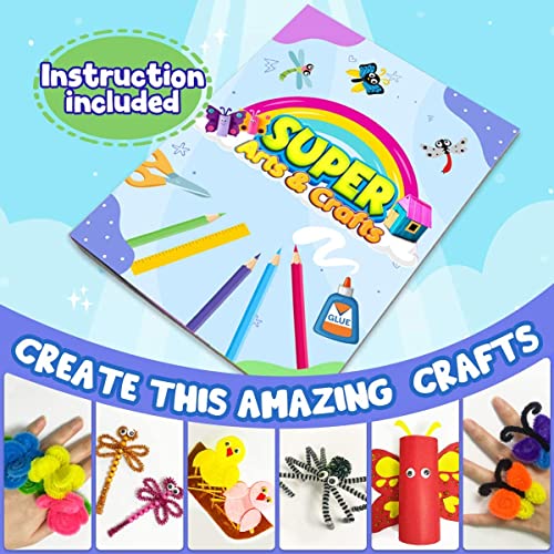 FUNZBO Arts and Crafts Supplies for Kids - Kids Craft Kit with Art Supplies & Craft Supplies, Preschool Learning Activities, School Art Project, DIY FUNZBO