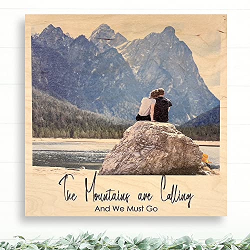 Your Photo and Text Printed on Real Wood | Christmas Gift | Personalized Photo Gifts | Boyfriend Gift | Custom Photo Gifts | Picture Frames DREAM BIG PRINTABLES