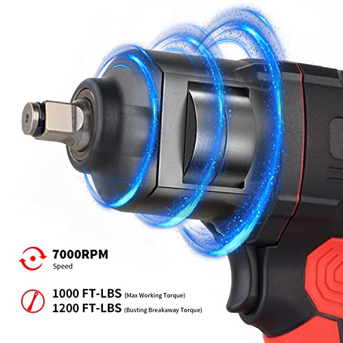 DOTOOL Air Impact Wrench 1/2 inch, Twin Hammer with 1200FT-LB Max Loosening Torque, Heavy Duty Pneumatic Impact Gun for Auto Repair, Changing Tires, DOTOOL