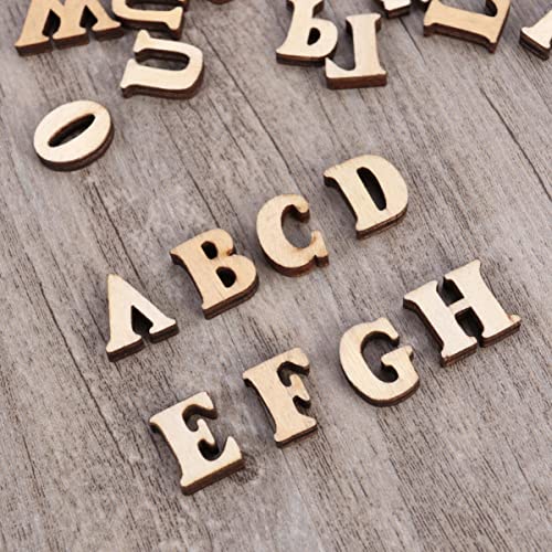 MAGICLULU 50PCS Blank Capital Letter Wood Chips Unfinished Wooden English Alphabet Natural Wooden Capital Letters for DIY Craft Home Decoration (No MAGICLULU