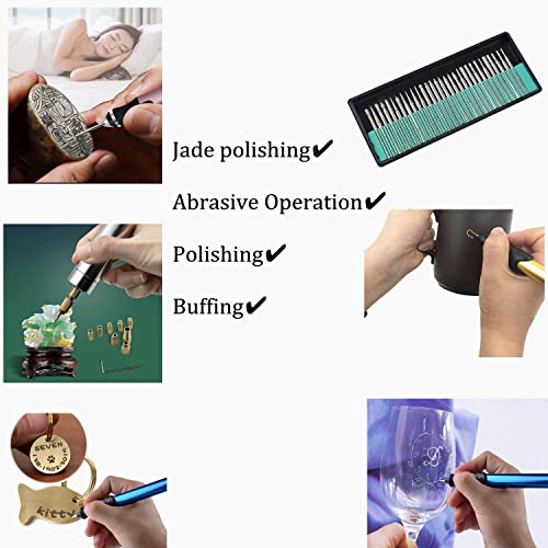 Diamond Burr Bits,MIKILIKIEN Drill Kit for Rotary Tool Metal Woodworking Router Grinding Engraving Carving- 1/8"(3mm) Shank Pack of 120Pcs/ 4Sets MIKILIKIEN