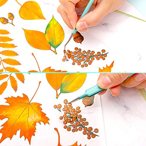 Whaline Weeding Vinyl Tools 4 Pieces Precision Stainless Steel Cricut Weeder Tool with Case Vinyl Craft Paper Craft Tool Kit for Silhouettes Cameos Whaline