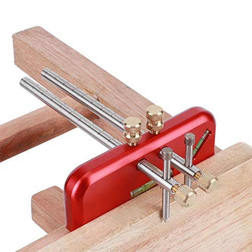 Woodworking Marking Gauge Mortise Gauge Ruler Double Head Aluminium Alloy Carpenter Tool Mortise Gauge Scriber Ruler Fafeicy