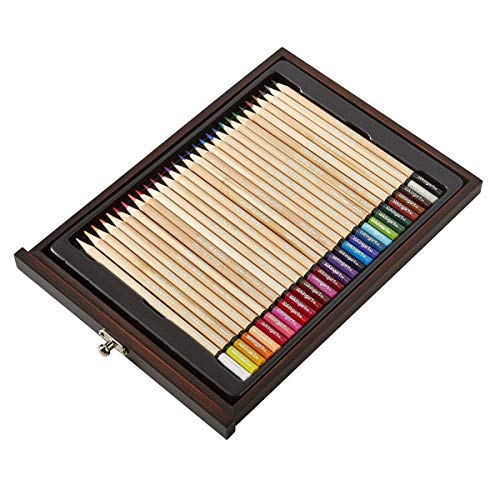 KINGART Mixed Media Art Set, 2-Drawer Wooden Case, Pencils, Pastels, Paints, Brushes, Erasers, Sharpener, Palette Knife, Palette, Painting, Drawing, KINGART