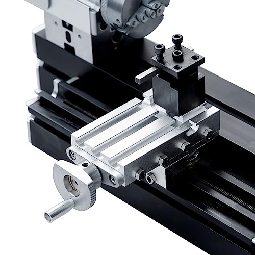 ZR® Electroplated All-metal Mini Miniature Didactical Metal Lathe 50mm Center 36W 20000RPM for Processing Aluminum,Wood, Plastic Materials (Heighten ZR