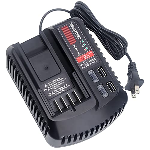 CMCB104 V20 Battery Fast Charger Replacement for Craftsman V20 Craftsman 20V max Lithium Compact Batteries Lithium Battery CMCB202 CMCB204 CMCB206 WoodArtSupply