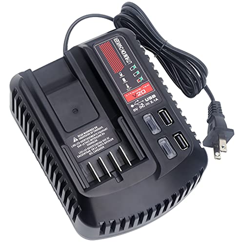 CMCB104 V20 Battery Fast Charger Replacement for Craftsman V20 Craftsman 20V max Lithium Compact Batteries Lithium Battery CMCB202 CMCB204 CMCB206 Gonocop