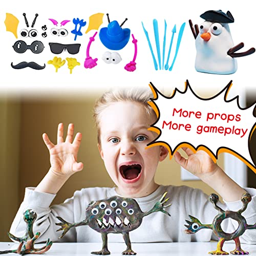 Modeling Clay Kit - 24 Colors Air Dry Ultra Light Soft & Stretchy DIY Molding Clay with Tools, Animal Accessories, Easy Storage Box Kids Art Crafts ESSENSON