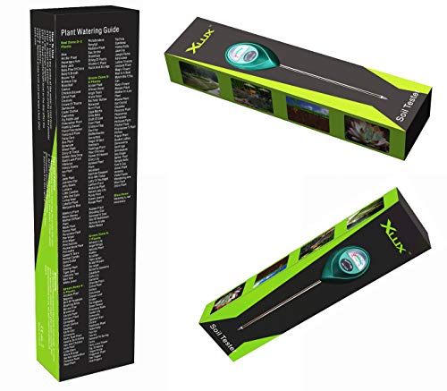 XLUX T10 Soil Moisture Sensor Meter - Soil Water Monitor, Hydrometer for Gardening, Farming, No Batteries Required XLUX