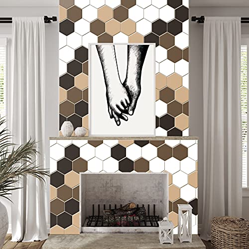 45 Pieces 3.5 x 3 Inch Unfinished Hexagon Wood Pieces Blank Wood Hexagon Shape Slices Wooden Tile Slabs Cutouts for DIY Crafts Painting Staining Jetec