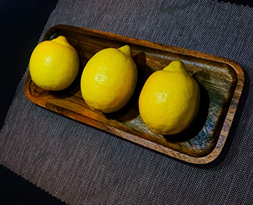 Wooden Serving Tray and Platters Dishwasher Safe Set of 3 Unfinished Wooden Platters Party Plates Bar Plate Wooden TV Trays Fruit Serving Food Board wood tray