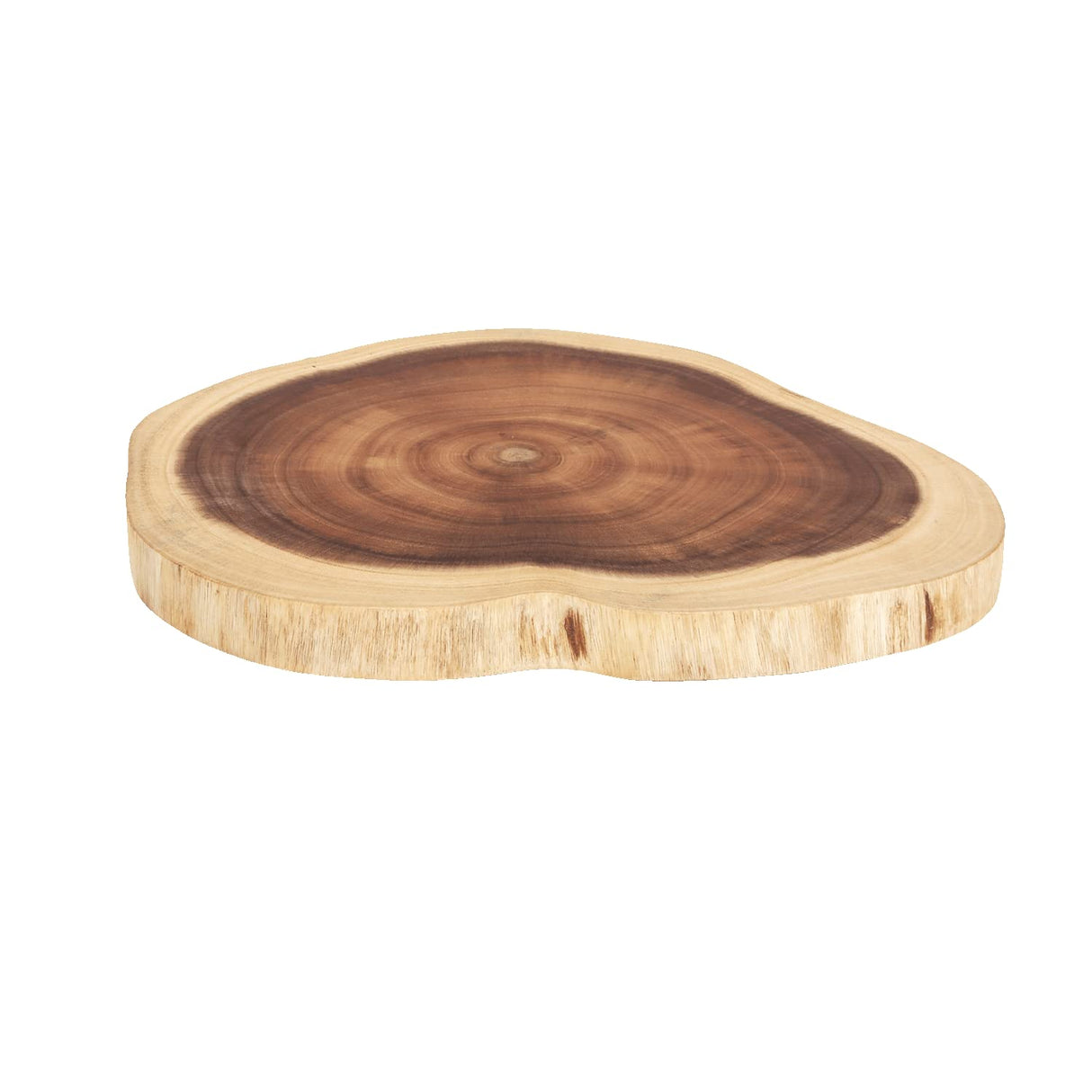 Resafy Round Cutting Board(Dia. 12~14 inch), Exquisite Non-Splicing Acacia Wood Cheese Board, Reversible Round Charcuterie Board (Non-Exact Round, Resafy