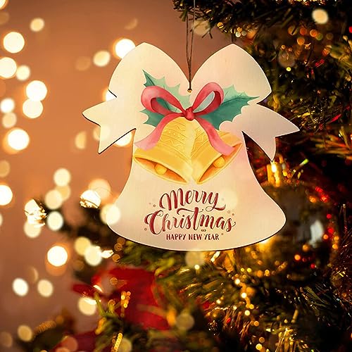 VOSAREA 10pcs Toy Unfinished Wooden Chips Delicate Xmas Pendant Xmas Drawing Pendants Unpainted Xmas Pendants Christmas Wooden Ornaments Unfinished VOSAREA