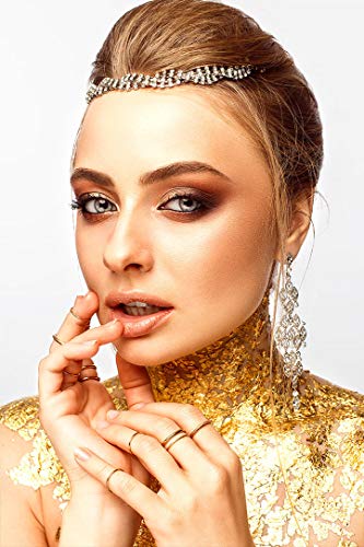 Gold Leaf Sheet for Resin, Paxcoo 300 Sheets Gold Flakes for Resin Nail Foil for Resin Jewelry Making Slime, Nail Arts, Gilding Crafting, Paint, PAXCOO