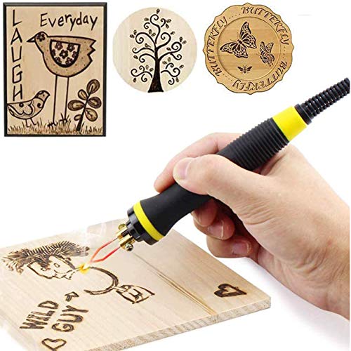 Wood Burnning Kit,Professional Pyrography Wood Burner,Adjustable Temperature Woodburner Machine with Pen for Adults,Wire Tips (Black) Arokimi