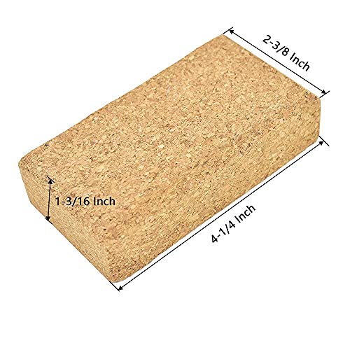 EMILYPRO Cork Sanding Blocks 4-1/4"x 2-3/8" x 1-3/16" Hand Sanding Tool for sandpaper - 3pcs EMILYPRO