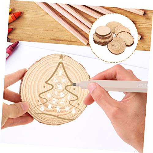 Abaodam 50 Pcs Round Wood Chips Unfinished Wood Slices Unfinished Wood Circles Nativity Crafts for Kids Wood Rounds Flower Pot Decorations Key Decors Abaodam