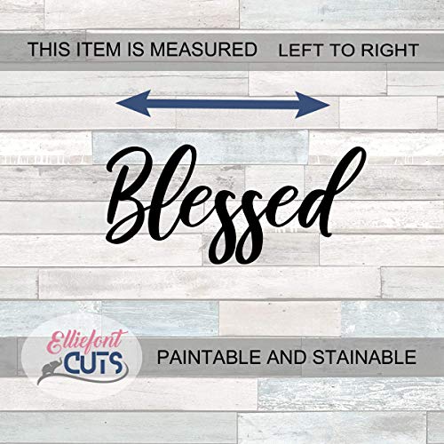 Blessed Wood Cutouts for crafts, Laser Cut Wood Shapes 5mm thick Baltic Birch Wood, Multiple Sizes Available Elliefont Styles