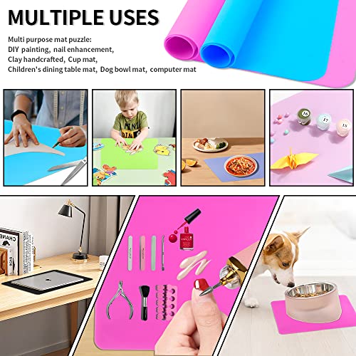 Silicone Mat, Silicone Mats for Crafts, Silicone Craft Mat, 2 Pack 15.7" x 11.8", Large Silicone Mat, Silicone Sheet, Silicone Mats for Resin KQNBI