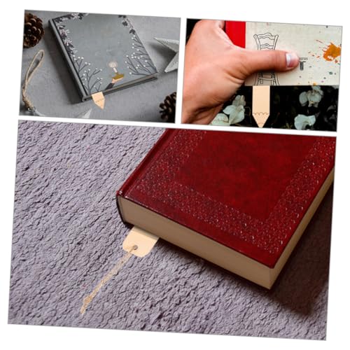 FUNOMOCYA 20pcs Wooden Bookmark Crafts Tags Bookmarks Unfinished Bookmark Unfinished Wood Bookmark Wood Bookmark Blank Wooden Blank Bookmark FUNOMOCYA