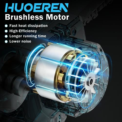 Cordless Mini Chainsaw Compatible With Makita 18v Battery,Huoeren Brushless Handheld 6 Inch Small Chain Saw With Oiler, 2 Chains And Chain File For Huoeren