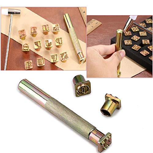 OwnMy Capital Letters Stamp Set, 1/2” / 13mm Alphabet Stamp Tools Set Leather Craft Stamping Tools Leather Art Craft Tool (13mm - 27pcs) OwnMy