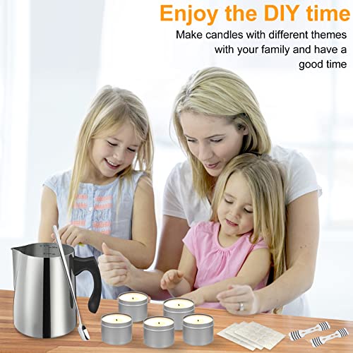 BBAXI Candle Making Kit Supplies Tools - Soy Beeswax DIY Crafts Candle Wax kit Supply Set for Adults Beginners Candle Melting Pouring Pot with Jars BBAXI