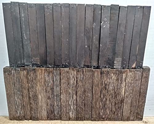 36 Pack, Ebony & Black Palm Pen Blanks Wood Turning 3/4" X 3/4" X 4 & 5" Suitable Wood Pieces for Wood Crafts and Projects Generic