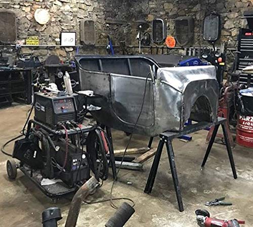 Eastwood Heavy Duty Folding Sawhorse | Holds up to 1500 lbs Capacity | 5 Way Height Adjustable Solid Steel Saw Horse | Portable Work Bench Design Eastwood