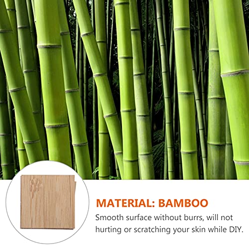 EXCEART Unfinished Craft Wooden Sheets Wood Pieces Blank Bamboo Wood Slices Wooden Square Cutouts for DIY Crafts Painting Staining Coasters 9cm 10Pcs EXCEART