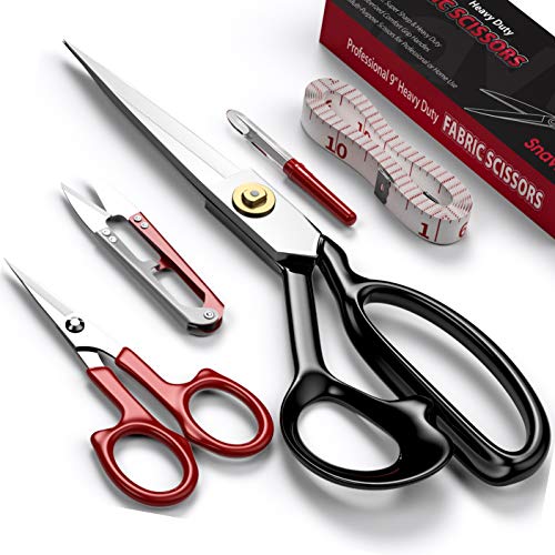 Fabric Scissors Tailor Sewing Shears - 9 Inch Heady Duty Scissors for Fabric Cutting Professional Ultra Sharp Cloth Tailor Scissors Multipurpose Snavida